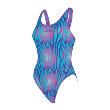Strój pływacki jednoczęściowy damski Zoggs Swim Crazy Masterback print 38
