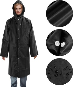 PONCZO KURTKA KAPTUR PŁASZCZ PRZECIWDESZCZOWY WODOODPORNE DOROŚLI UNISEX