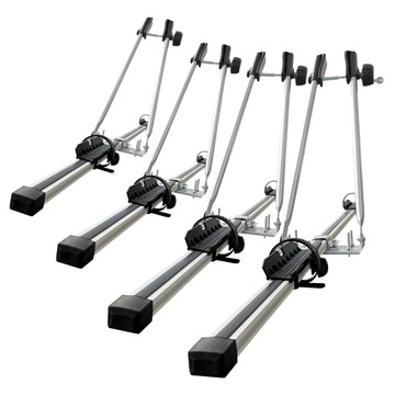 Bagażnik rowerowy dachowy 4szt zamykany na klucz aluminiowy uchwyt na rower