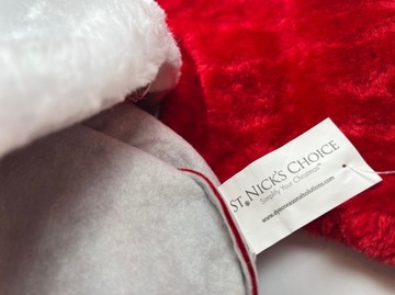 КОМПЛЕКТ Шапка Санты со снежинками + новогодний чулок для подарков