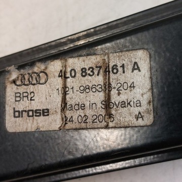 AUDI Q7 4L ZVEDÁK OKNO LEVÝ PŘEDNÍ 4L0837461A