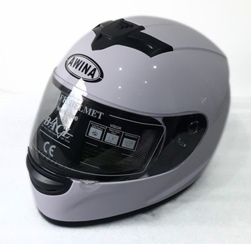 KASK INTERGALNY MOTOCYKLOWY SKUTER ROZMIAR L 59-60cm BIAŁY