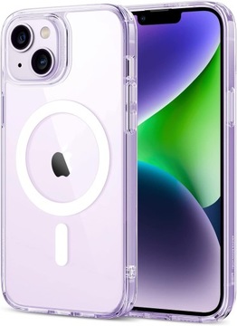 Plecki Etui Case ESR do Apple iPhone 13 Halo Lock Przejrzysty Fiolet Opis