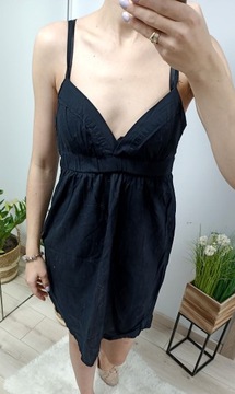 H&M czarna sukienka na ramiączkach r38 K39