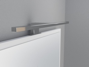 Белое зеркало для ванной с 3 полками, светодиодная лампа