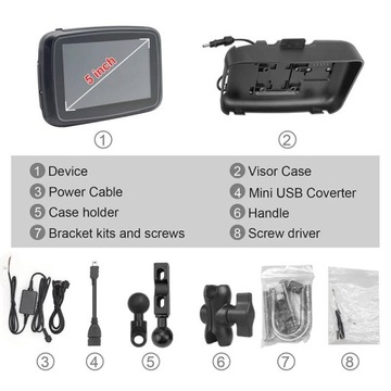 Мотоциклетная навигация FreedConn C5 с беспроводной системой Car Play и Android Auto