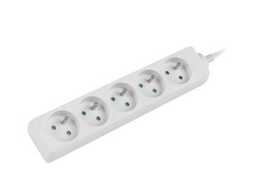 PRZEDŁUŻACZ LISTWA LANBERG BIAŁY 5X230V 1,5M