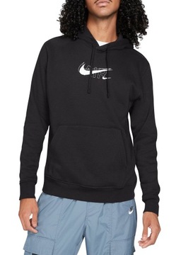 BLUZA MĘSKA NIKE AIR Z KAPTUREM CZARNA BAWEŁNIANA DD9694 010 r. L