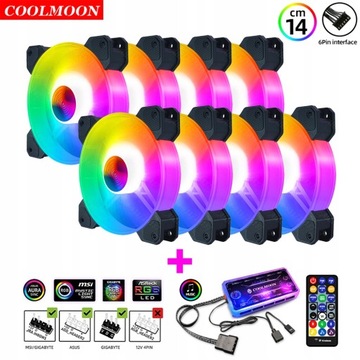 Coolmoon 6-pinowy radiator rozpraszający komputer RGB