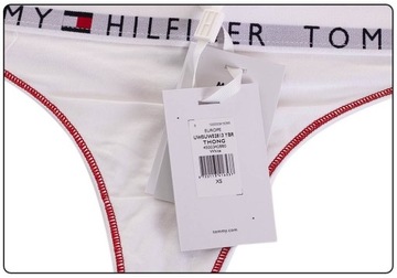 TOMMY HILFIGER DAMSKIE STRINGI THONG WHITE r. S