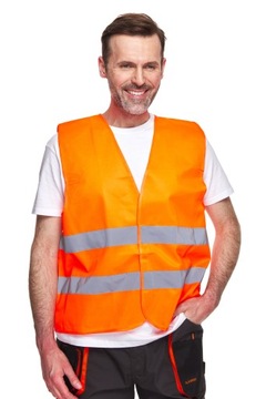 KAMIZELKA OSTRZEGAWCZA VEST2 pomarańczowa fluorescencyjna 3XL