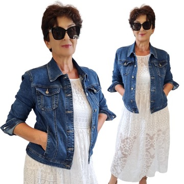 Katana Jeansowa Damska PLUS SIZE Elegancka Jesienna Duże rozmiary L-6XL