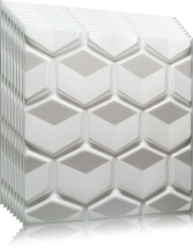 Białe KASETONY SUFITOWE PANELE 3D HONEY 2m2+gratis