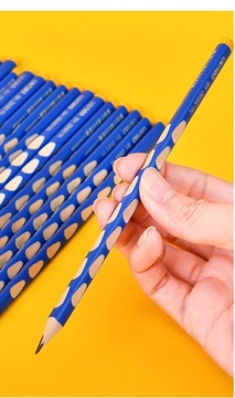 (12 шт./лот) карандаш с канавками, школьный треугольный стержень, правильный для детей