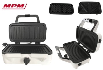 GRILL OPIEKACZ GOFROWNICA 3W1 MPM MOP-33 1200W
