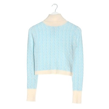 RIVER ISLAND Sweter z golfem Rozm. EU 32 niebieski