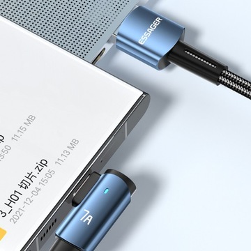 УГЛОВОЙ КАБЕЛЬ USB TYPE C QC 7A 100W для HUAWEI XIAOMI SAMSUNG HONOR ONEPLUS 1M