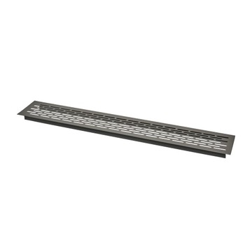 ALUMINIOWA MEBLOWA KRATKA WENTYLACYJNA DO MEBLI METALOWA 80x480 mm - GRAFIT