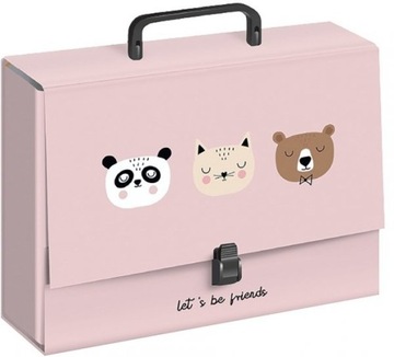 TECZKA SZKOLNA Z RĄCZKĄ GRUBA XL A4 Friends GIRLS