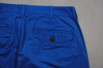 Spodnie Męskie Chinosy Długie Niebieskie Logo Unikat Klasyk W32 L32