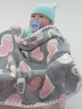 KOC DLA LALEK KOCYK PUSZYSTY DWUSTRONNY. SERCA SZARE