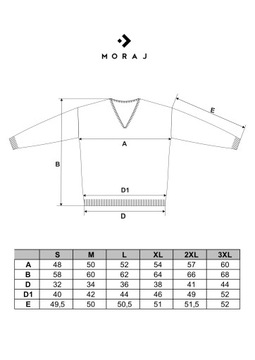 ЖЕНСКИЙ СВОБОДНЫЙ ДЖЕМПЕР С ДЛИННЫМ РУКАВОМ, ТОНКИЙ ДЖЕМПЕР ИЗ ВИСКОЗЫ MORAJ, В ПОЛОСКУ, Размер XL