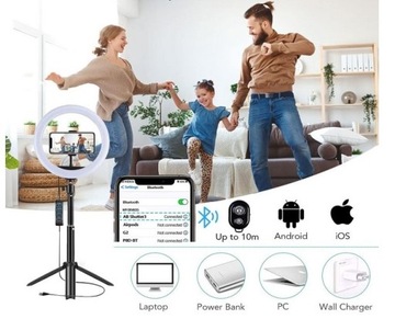 КОЛЬЦЕВАЯ ЛАМПА Кольцевая светодиодная подставка для телефона + палка для селфи TikTok