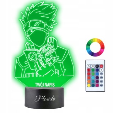 Lampka Nocna NARUTO Kakashi ANIME 3D LED Imię