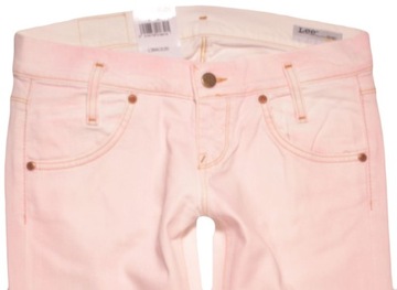 LEE spodnie LOW WAIST pink jeans LYNN_ W29 L31