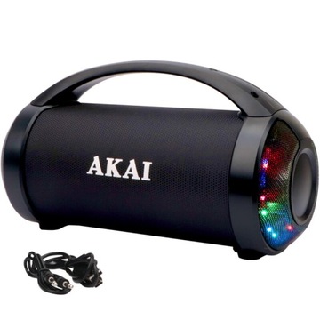 GŁOŚNIK PRZENOŚNY BLUETOOTH LED AKAI ABTS-21H