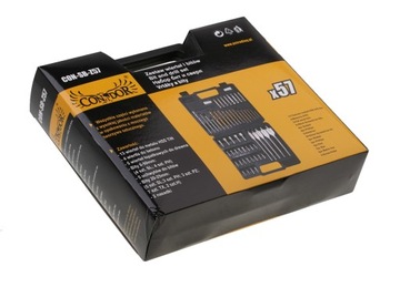 НАБОР СВЕРЛ И СВЕРЛ 57 ШТ. В КОРПУСЕ ДЛЯ БЕТОНА, МЕТАЛЛА, ДЕРЕВА