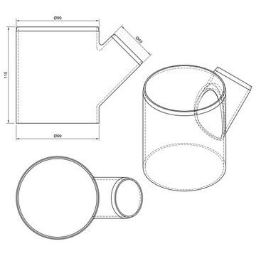РЕДУКЦИОННЫЙ СПЛИТЕР 100X50X100 SPIRO - КРЫШКА ДИСКА