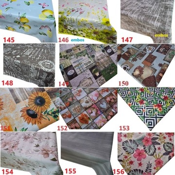 Клеенка на флизелине, скатерть, 156 узоров, 90х140.