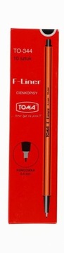 Cienkopis czarny Toma F-Liner 0,4 mm 10szt