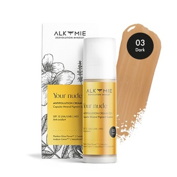Krem CC+ YOUR NUDE uva uvb hev 03 DARK ALKMIE