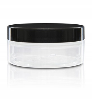Słoik plastikowy PET 75ml z nakrętką czarną PP