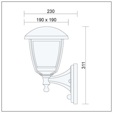 УЛИЧНЫЙ САДОВЫЙ СВЕТИЛЬНИК С ДАТЧИКОМ ДВИЖЕНИЯ E27