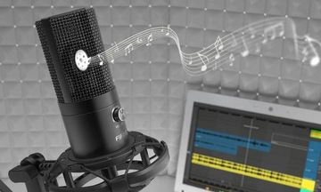 Игровой микрофон для компьютера Fifine T669, USB-штатив, корзина с поп-фильтром