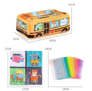 СОРТЕР С САЛФЕТКАМИ ПЛЮШЕВЫЕ ЖИВОТНЫЕ MONTESSORI SENSORY