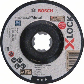 BOSCH TARCZA KORUNDOWA do stali 125x6mm X-LOCK