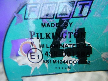 FIAT STILO 3D 3 01-10 DVEŘE SKLO (OKNO) ČELNÍ PŘEDNÍ