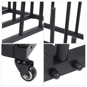 Передвижная тележка для хранения винила. Стальная трубка. Универсальный и устойчивый держатель виниловых рулонов.