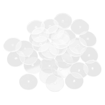 50 szt. Przezroczystych podkładek do dysków Plastikowe krążki do kolczyków
