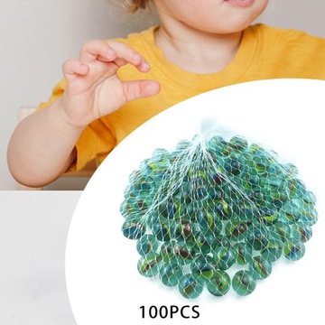 100 кусочков мрамора для игр Стеклянные шарики для вечеринок 16 мм разноцветные для девочек