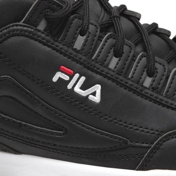 BUTY MĘSKIE FILA DISRUPTOR LOW CZARNE SNEAKERSY SPORTOWE R.44