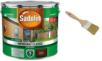 Impregnat SADOLIN CLASSIC ciemny orzech 9l +PĘDZEL