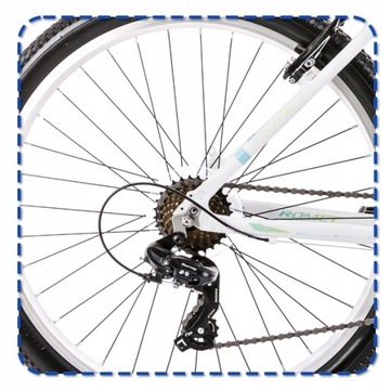 ГОРНЫЙ ВЕЛОСИПЕД MTB ROMET JOLENE 6.0 26 SHIMANO 15 ДЮЙМОВ С ОСВЕЩЕНИЕМ СВОБОДНАЯ СТОЙКА