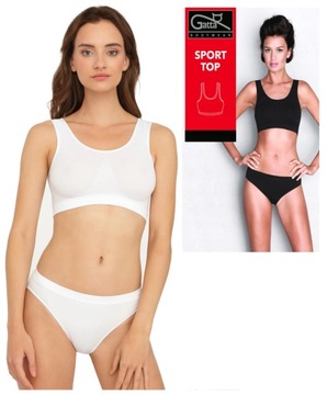 GATTA БЕСШОВНЫЙ СПОРТИВНЫЙ БЮСТГАЛТЕР БЕЛЫЙ L