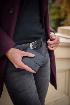 Мужской кожаный кошелек BETLEWSKI, натуральная кожа, RFID-застежка