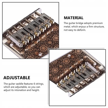 Guitar Saddle Bridge Flower Print Hardtail